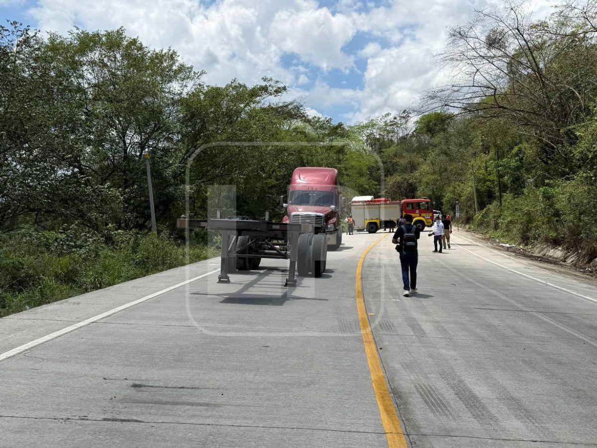 Así quedó la escena del accidente en Quimistán: resguardada por presencia de cianuro