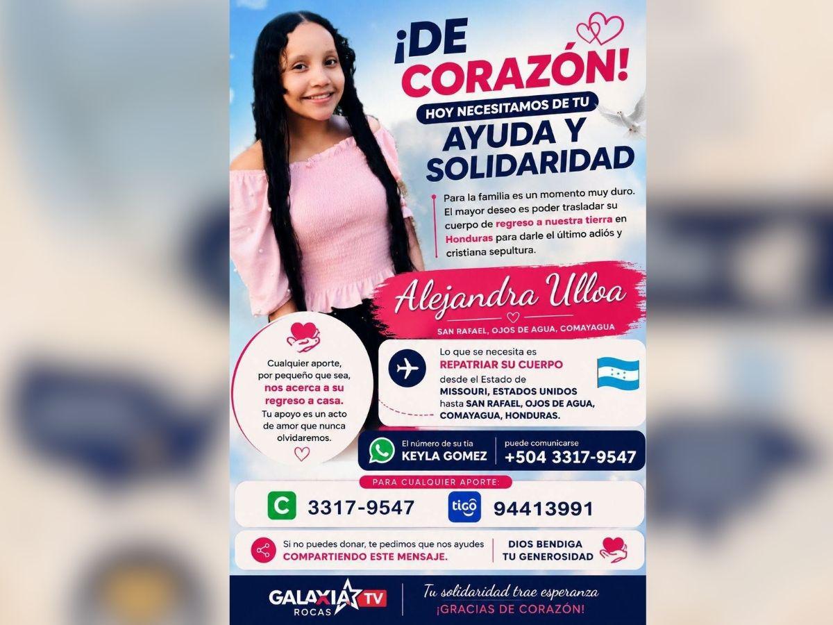 La joven hondureña Alejandra Ulloa muere en EE UU; su pareja sería el sospechoso
