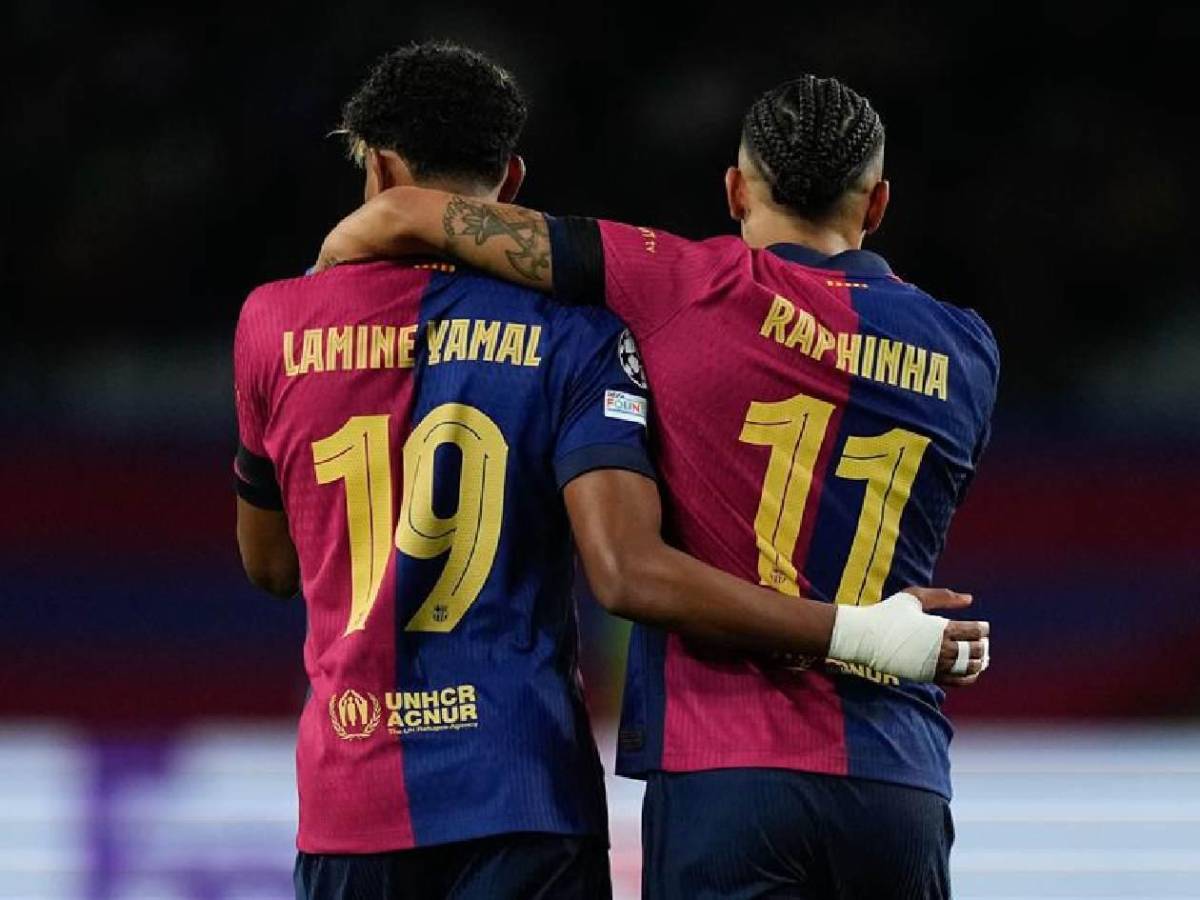 Show de Raphinha-Yamal, festejo a lo Messi y locura del Barcelona en Champions