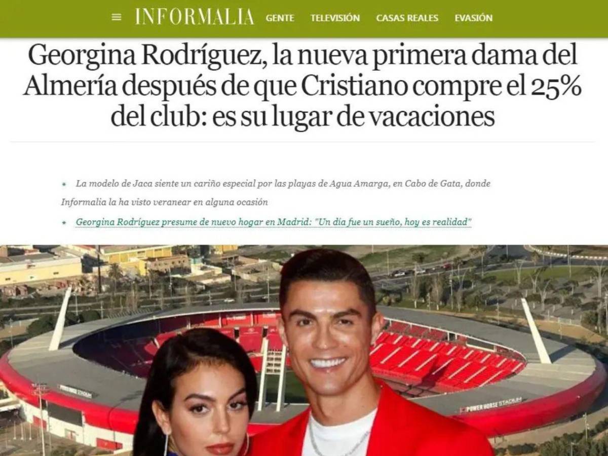Cristiano Ronaldo compra club español y esto sucederá con Georgina Rodríguez
