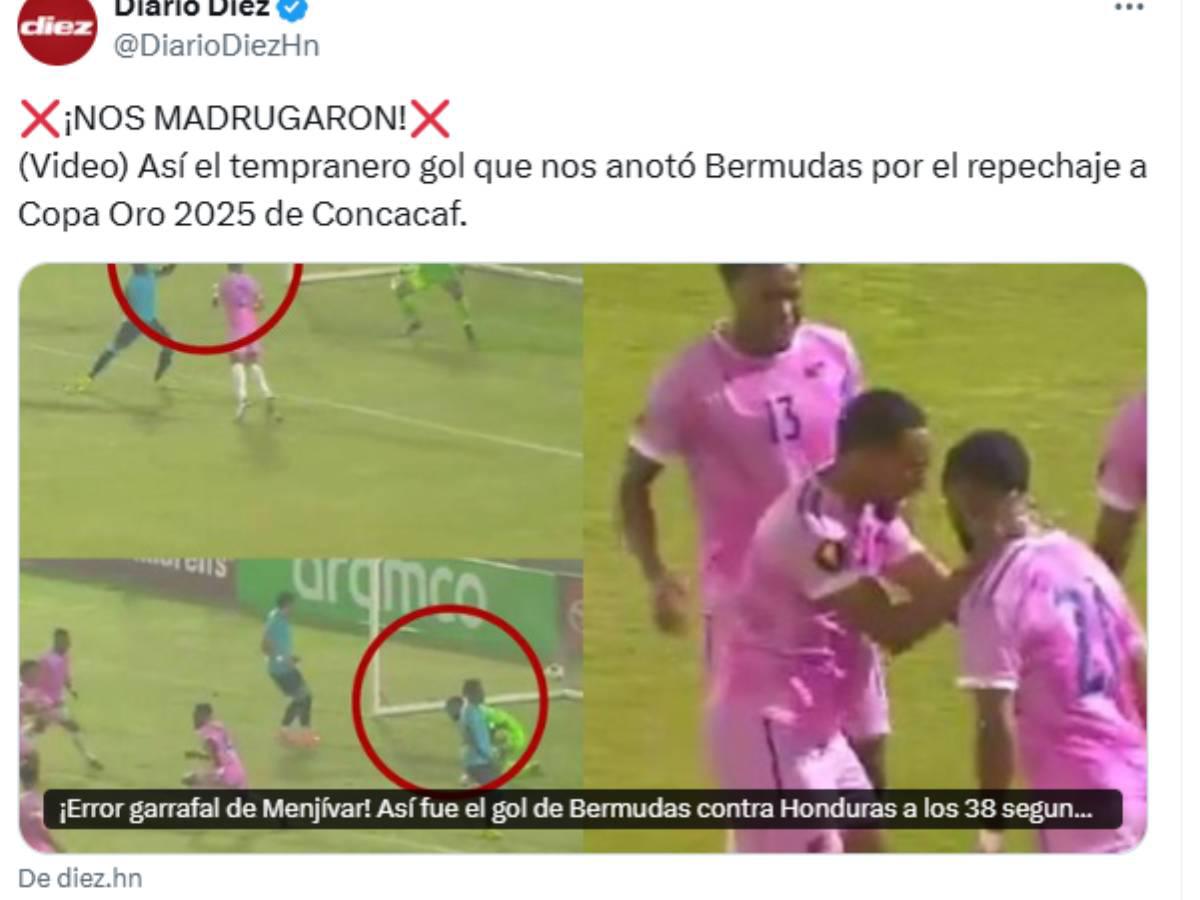 Bermudas - Honduras: Indignación y críticas contra Edrick Menjívar por lo que hizo