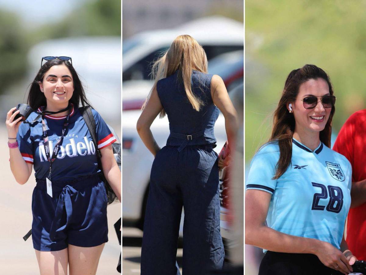 Ambiente y belleza en el partido Panamá-Honduras: ¿quién es la chica de pelo rubio?