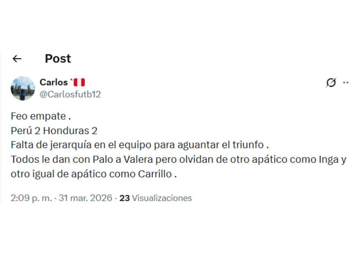 Ilusión en Honduras, sorpresa en Perú y señalan a futbolista tras el amistoso