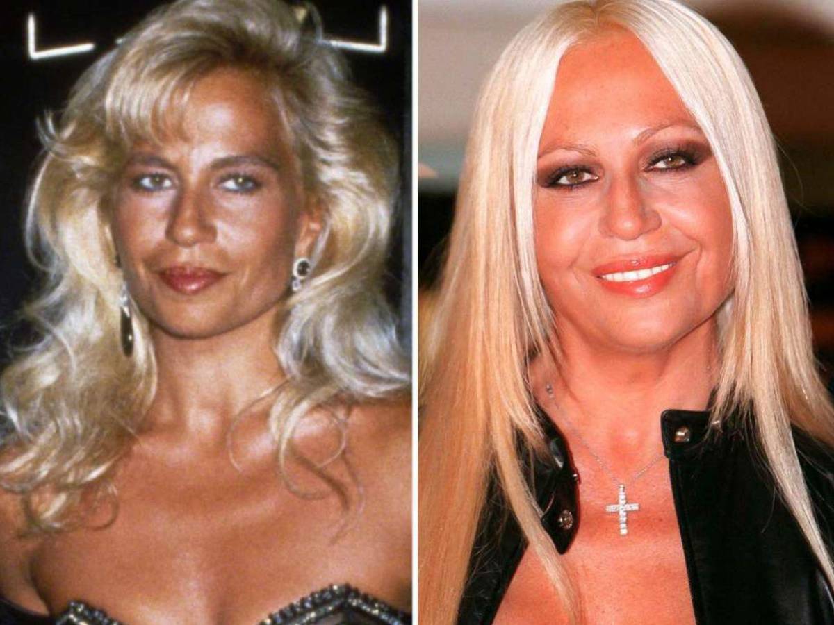 Antes y después de Donatella Versace: así es el cambio físico de la diseñadora de modas