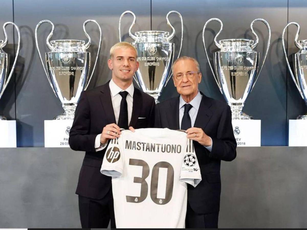 Presentación de Mastantuono, su dorsal y el error que cometió el Real Madrid