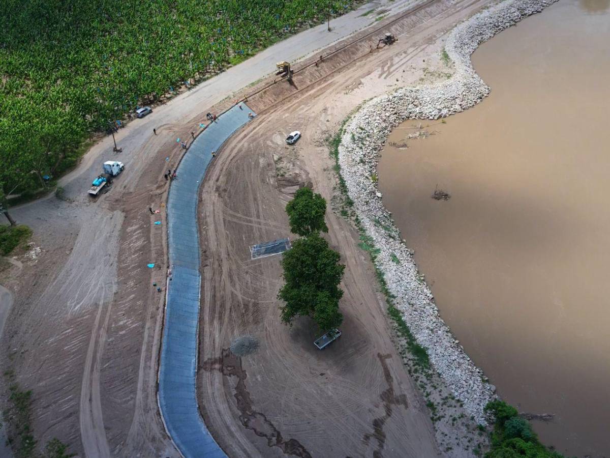 Así funciona la “malla de concreto” que Honduras prueba en bordos del valle de Sula