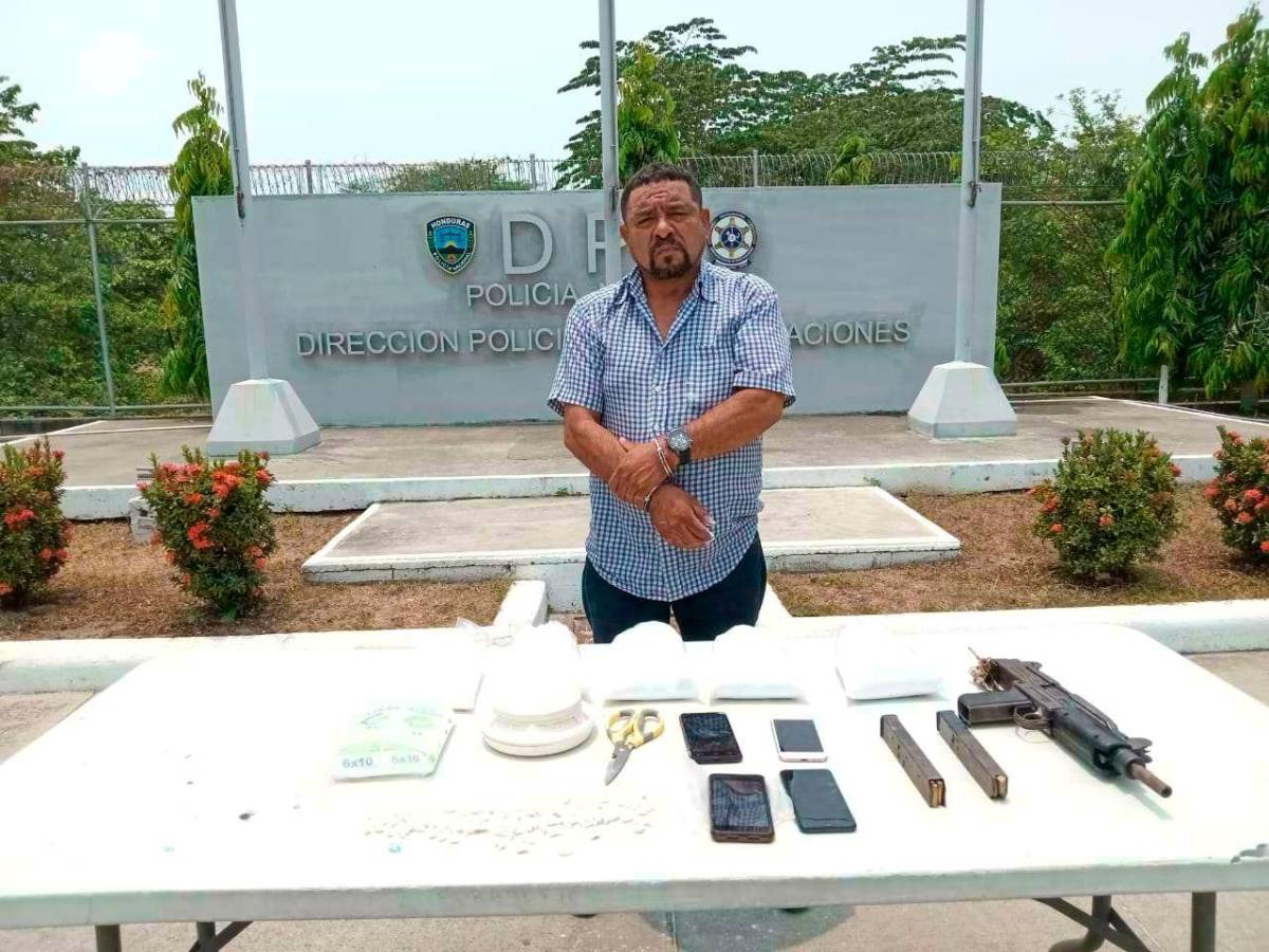 Lo capturan con miniuzi y cinco kilos de cocaína en San Pedro Sula