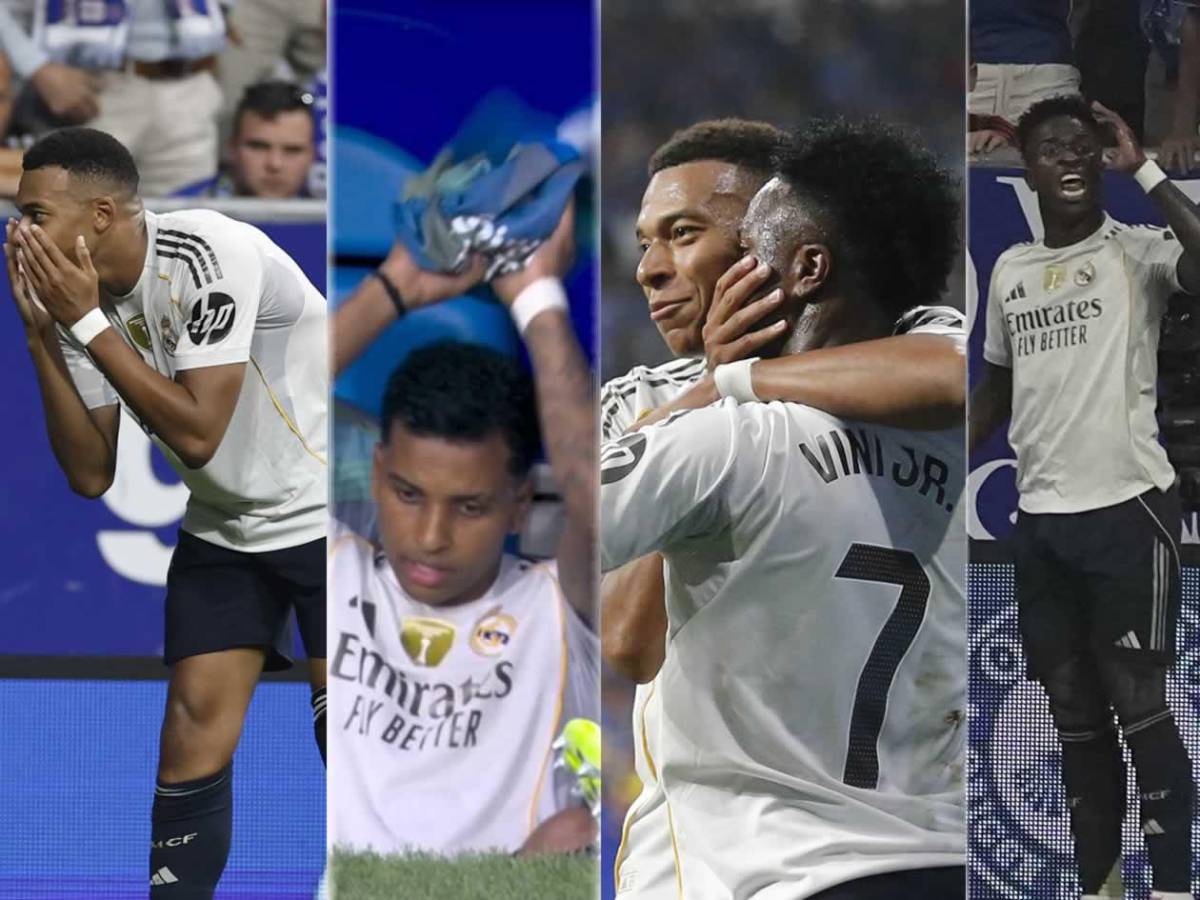 Mbappé calló a Vinicius, que hizo feo gesto al Oviedo y figura del Real Madrid enojado con Xabi