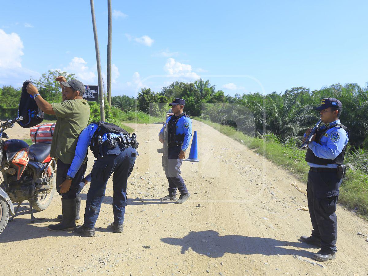 Zona cero de masacre en El Progreso: miedo y fuerte despliegue policial
