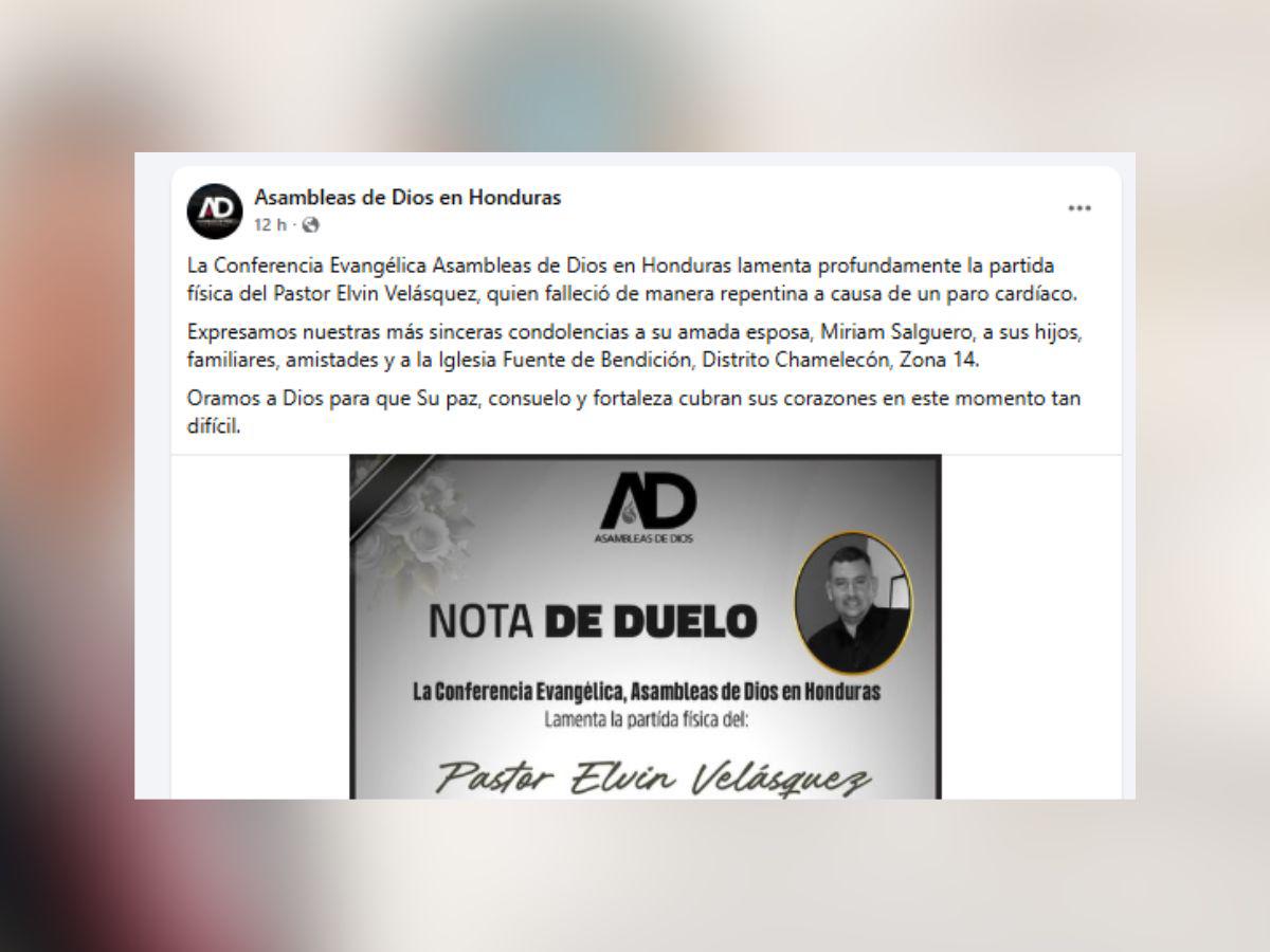 Fallece el pastor “Cotío” tras sufrir un paro cardíaco mientras jugaba fútbol en Chamelecón