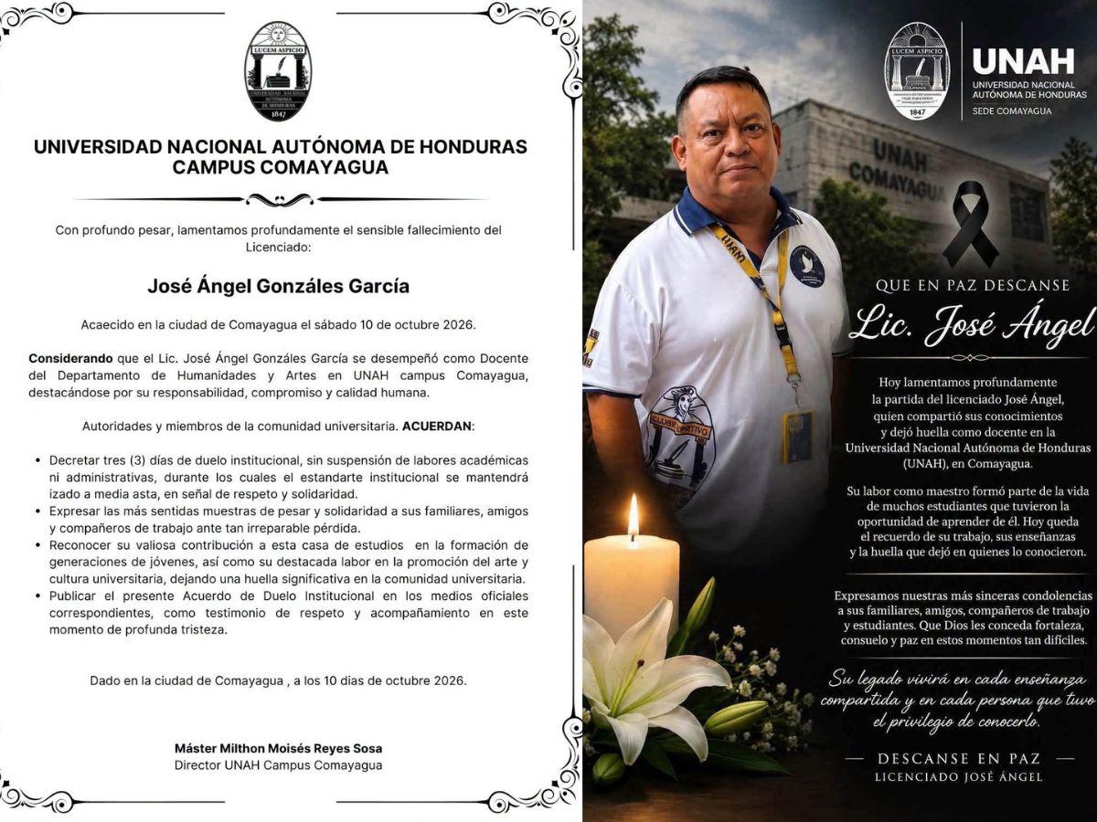 Hallan muerto al periodista y catedrático de la Unah José Ángel González