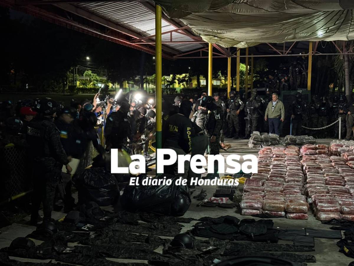 Fotos del histórico golpe a la MS: decomisan 25 millones en drogas, armas y hasta granadas