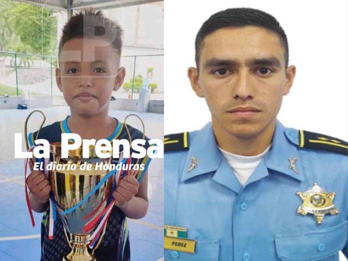 Ellos son el niño y el policía arrastrados por corriente de agua en San Pedro Sula