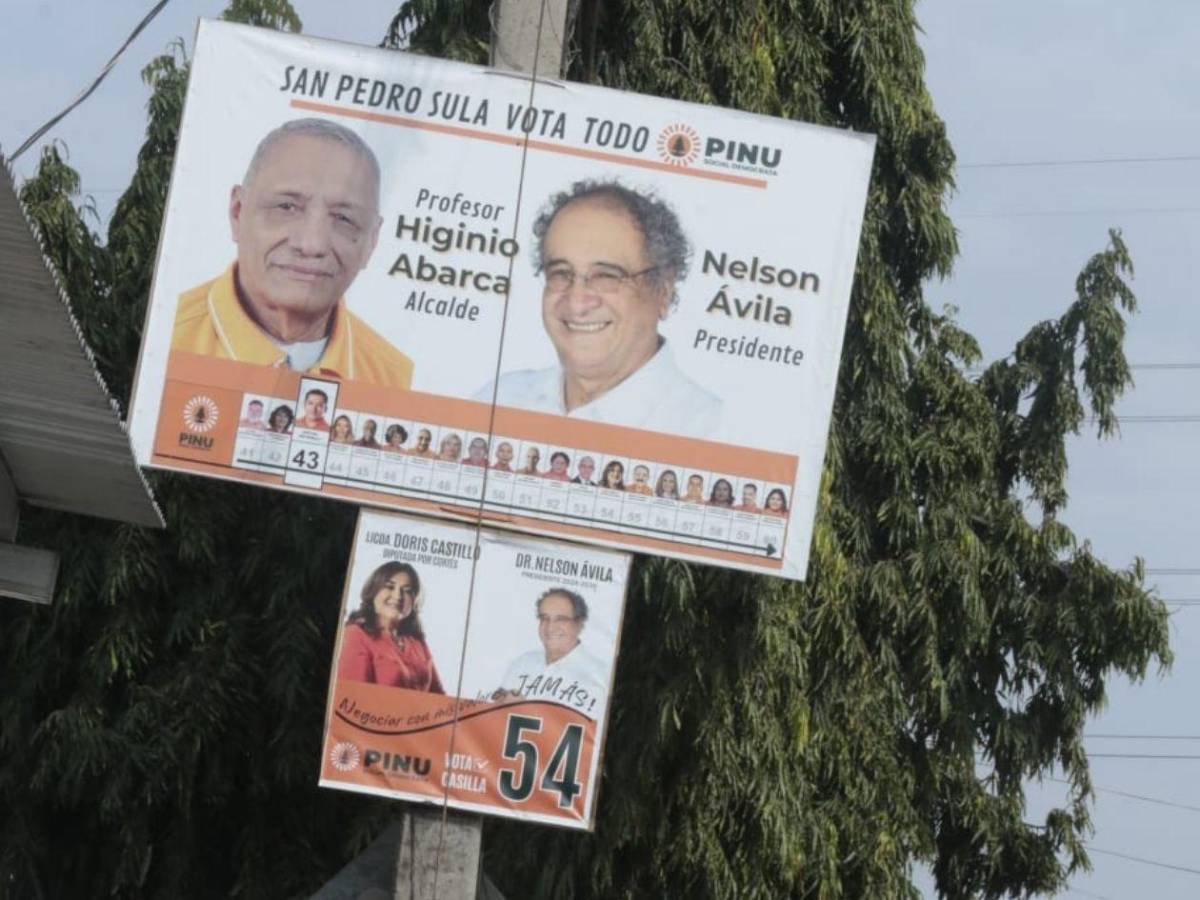 Estos políticos aún no retiran propaganda de las calles de San Pedro Sula