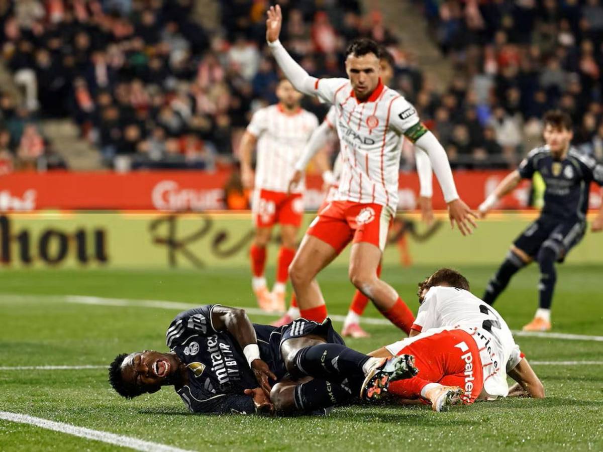 Sufrimiento del Real Madrid en Girona, enganchón de Mbappé y burla a Vinicius
