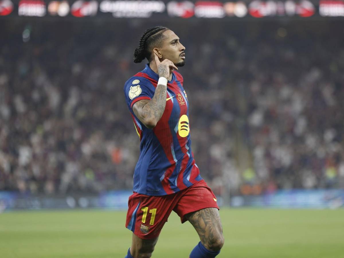 Barcelona festeja la Supercopa, el culpable de derrota del Real Madrid y burla de Raphinha