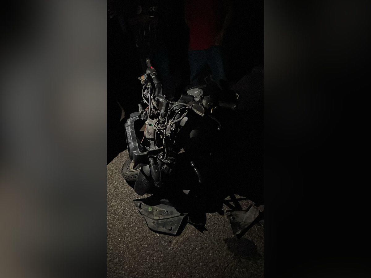 Así quedó la motocicleta siniestrada.