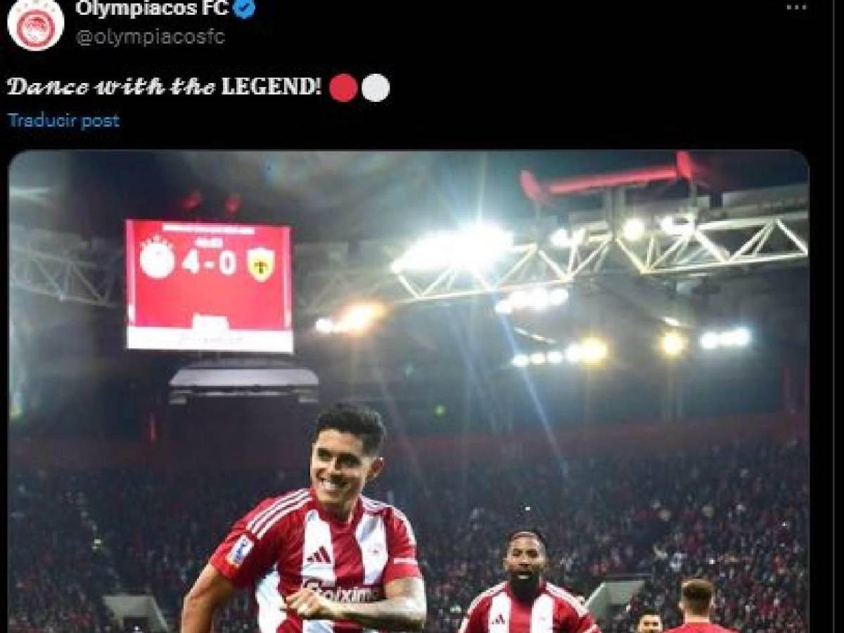 Show de Luis Palma en Grecia, ‘lujo’ del hondureño y mensaje del Olympiacos