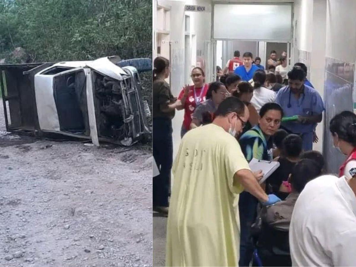 19 cortadores de café heridos tras aparatoso accidente en Gualala, Santa Bárbara