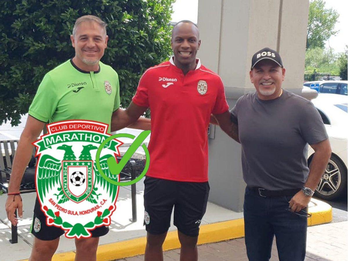 Andrés Murillo (centro) fue anunciado hace una semana como fichaje del Marathón.