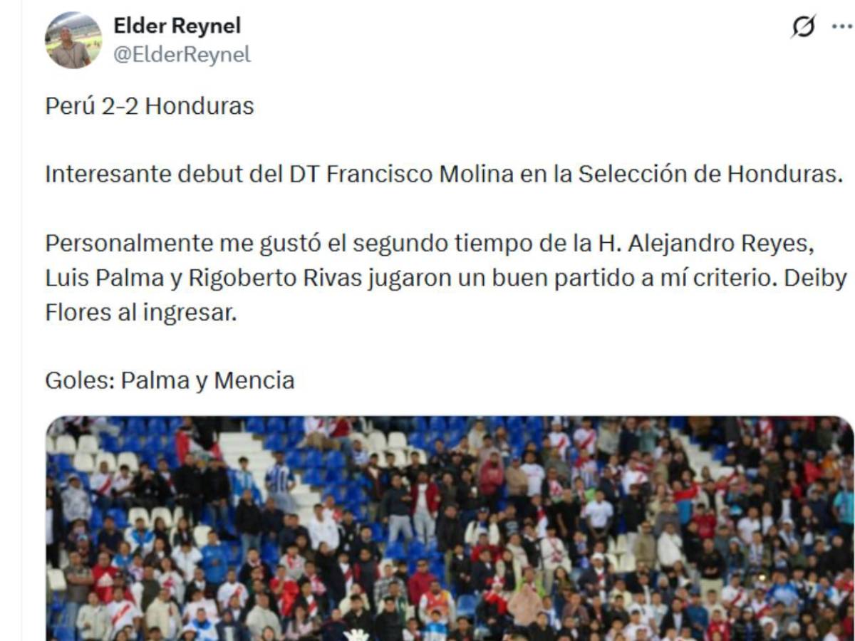 Ilusión en Honduras, sorpresa en Perú y señalan a futbolista tras el amistoso