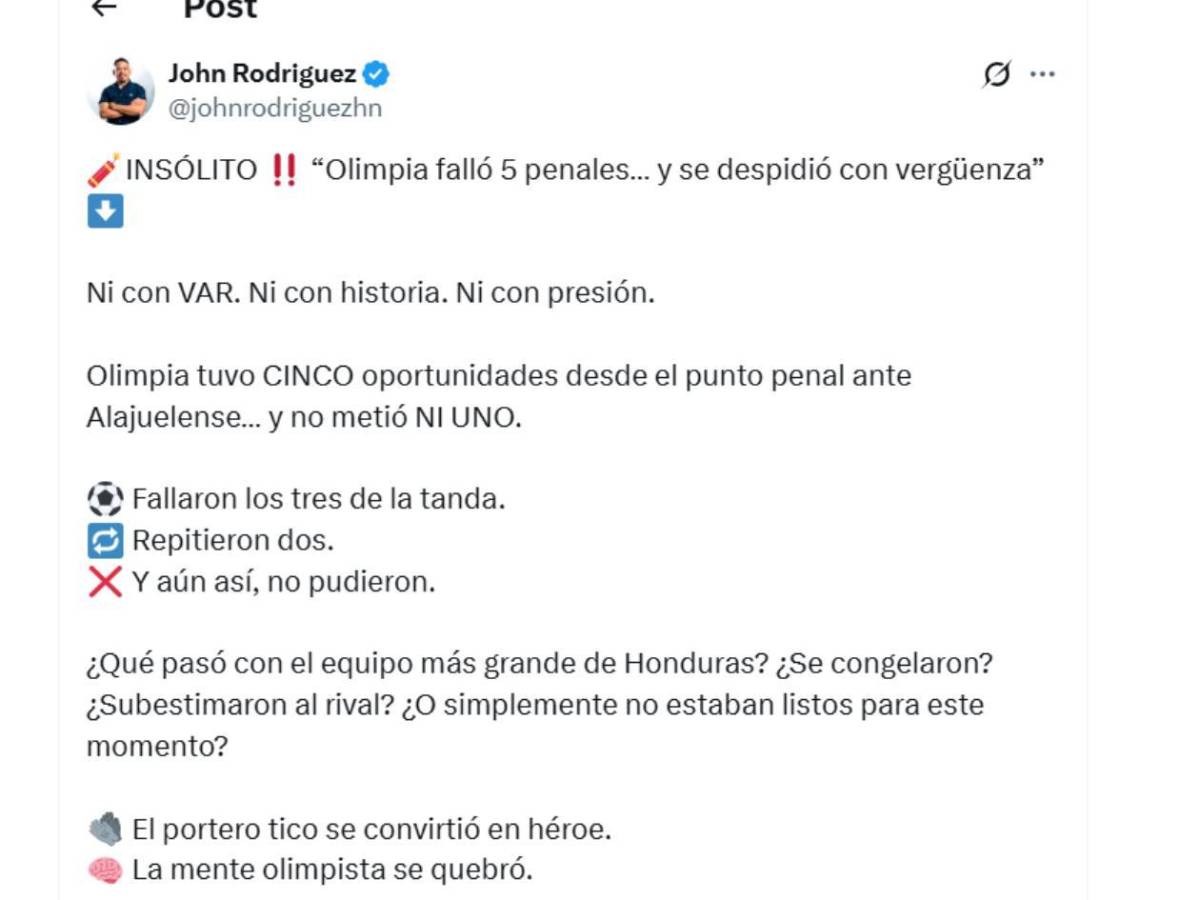 Alajuelense se burla cruelmente del Olimpia e indignación en Honduras