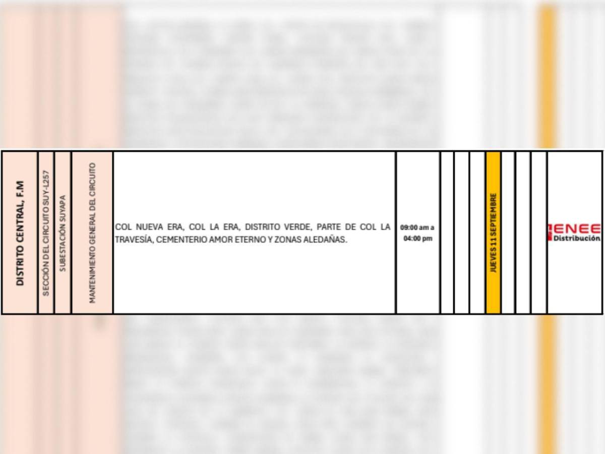 Amanecerán sin luz en masivos barrios de SPS este jueves 11 de septiembre