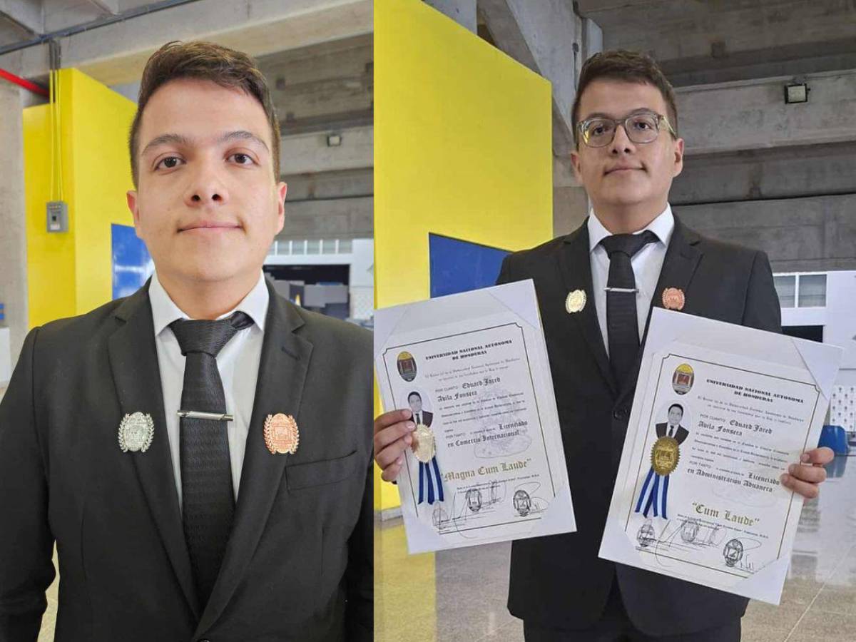 ¡Orgullo catracho! Joven de solo 23 años obtiene doble título en la Unah con mención honorífica