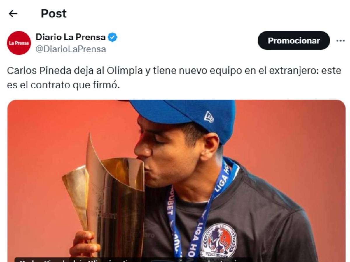 Mercado: Por esta sorprendente razón Carlos Pineda se va del Olimpia