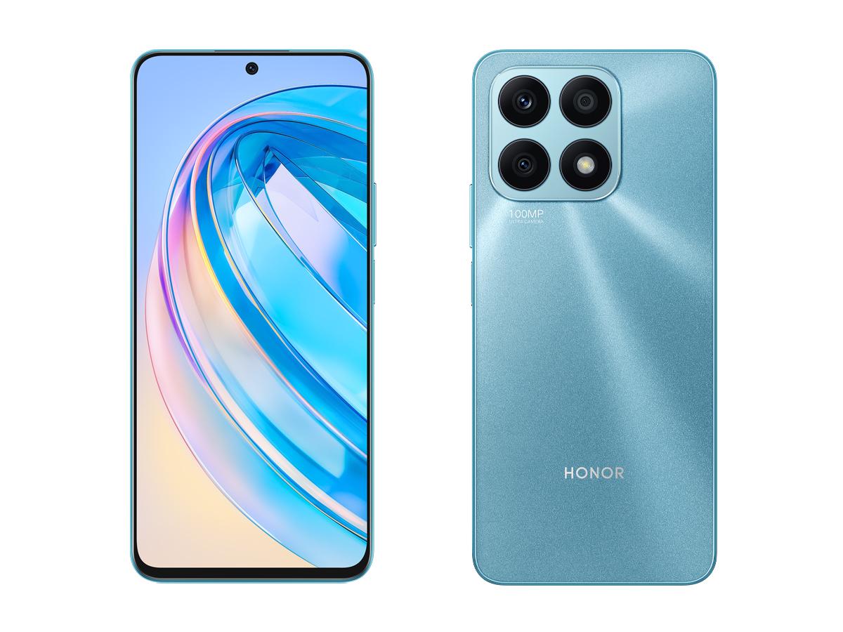 El celular HONOR X8a está disponible en colores gris y azul.