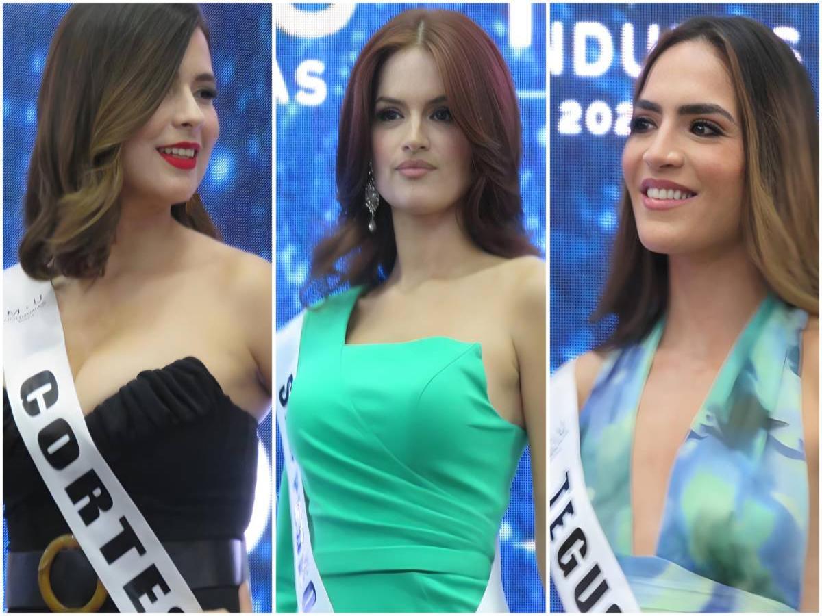 Cesia Montoya (Cortés), Stephanie Cam (San Pedro Sula) y Krista Sansur deslumbraron con su asombroso encanto y atractivo.