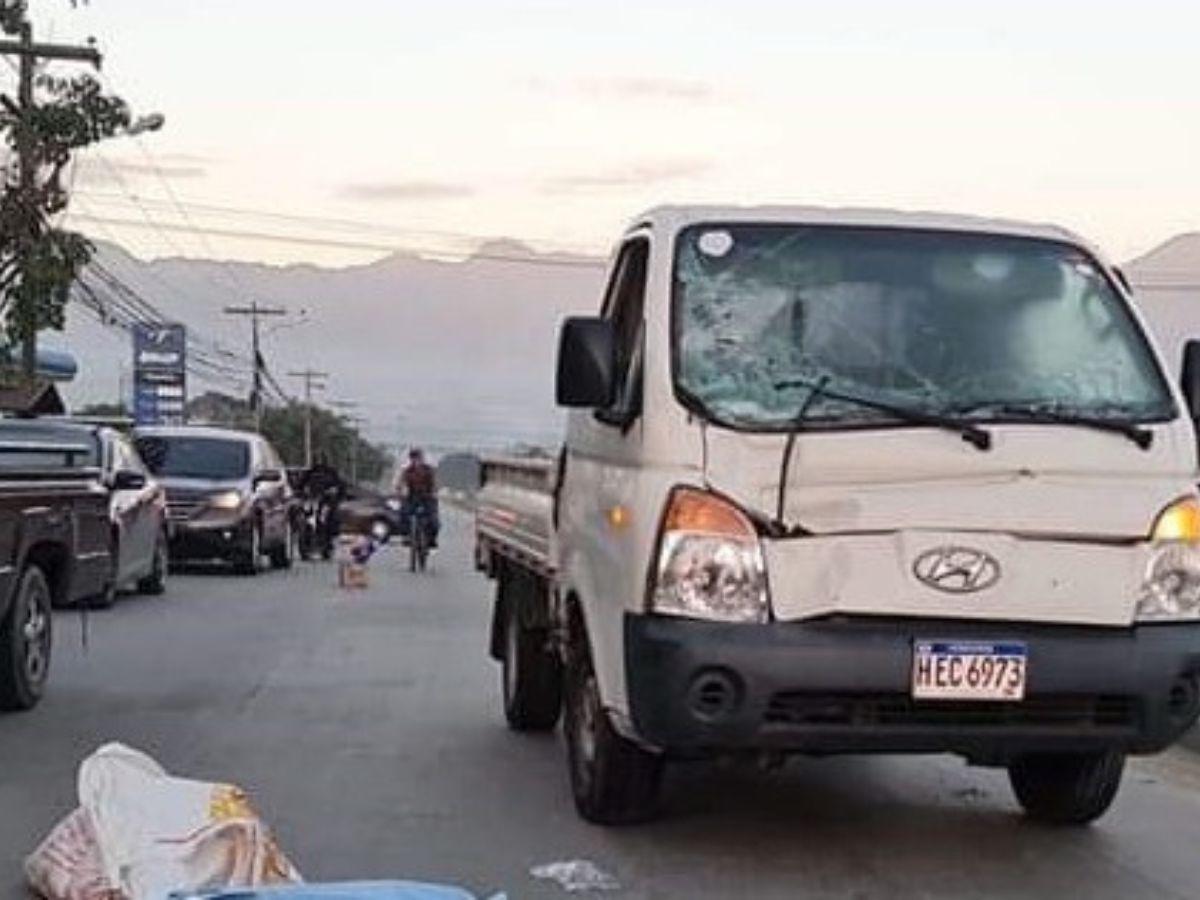 Hombre muere atropellado en la 27 calle de San Pedro Sula