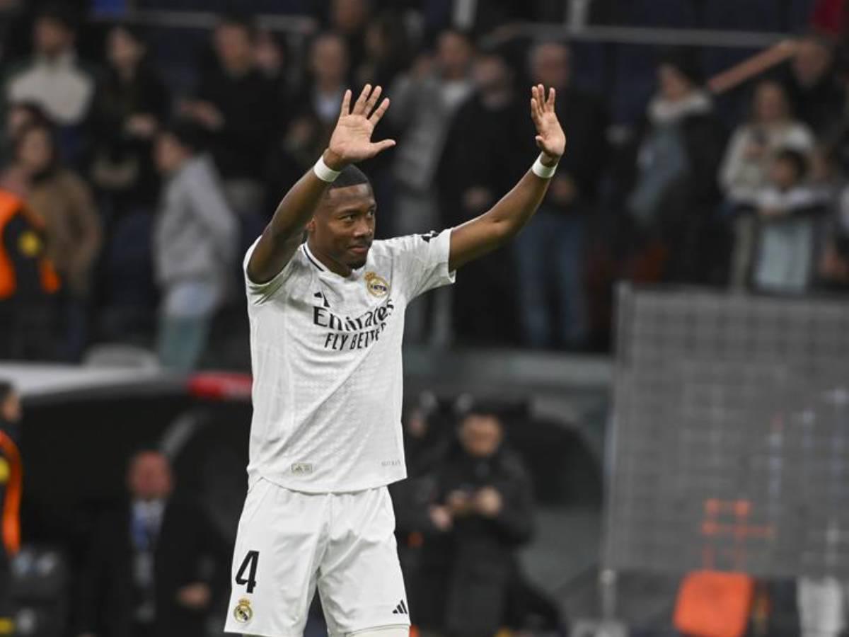 David Alaba volvió a las canchas tras 399 días de ausencia debido a una grave lesión.