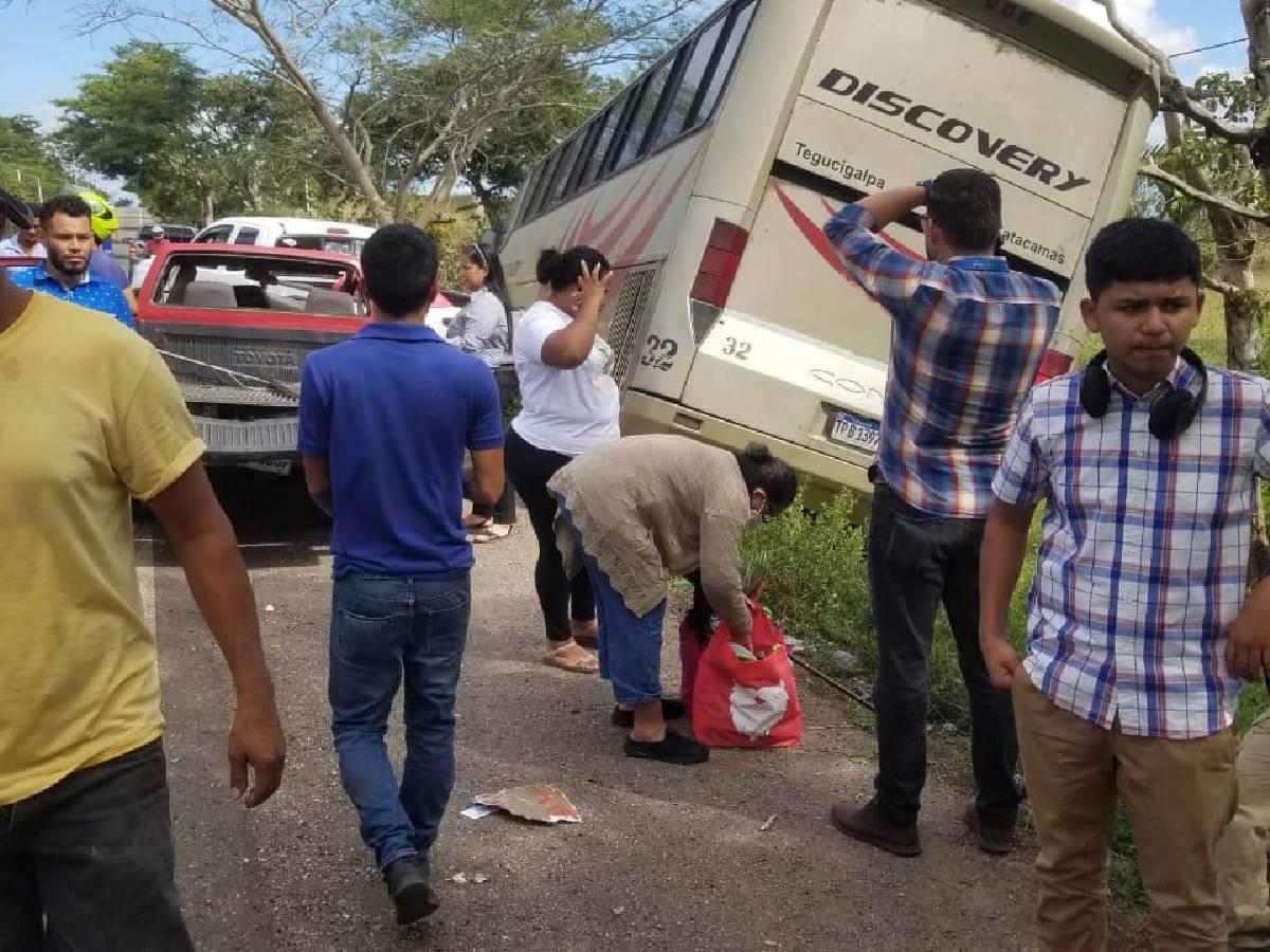 Accidente de tránsito deja varios heridos en Olancho