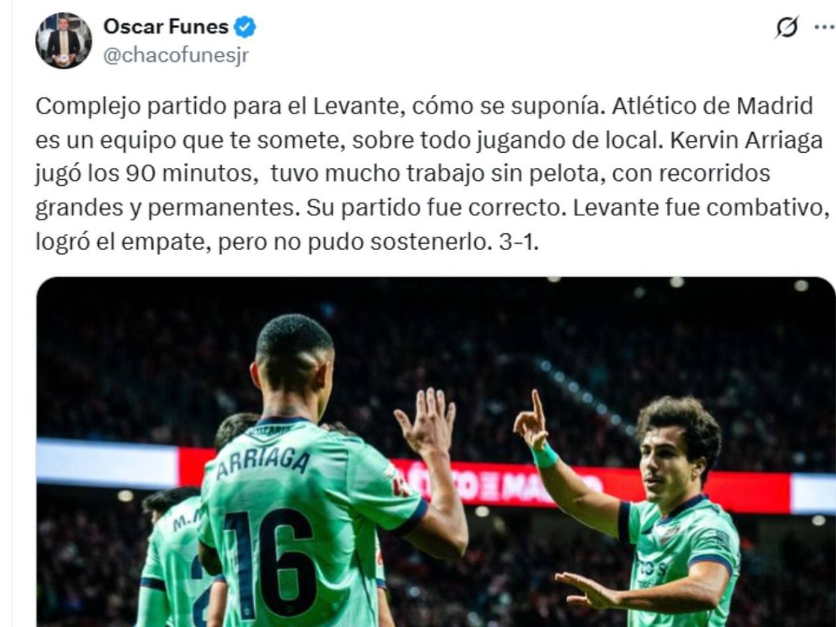 Un gesto inolvidable: Revuelo tras partido de Kervin Arriaga contra Atlético de Madrid