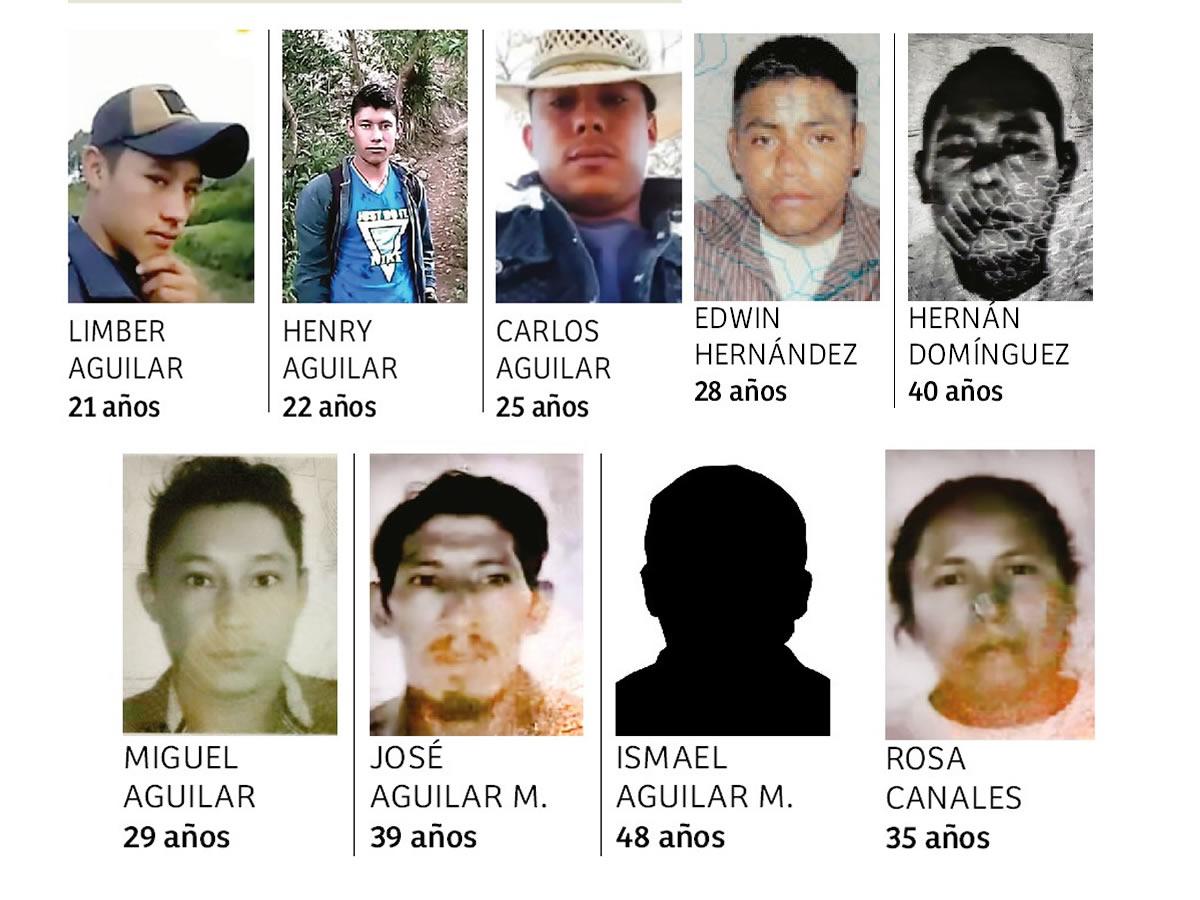 Víctimas de múltiple crimen en Comayagua.