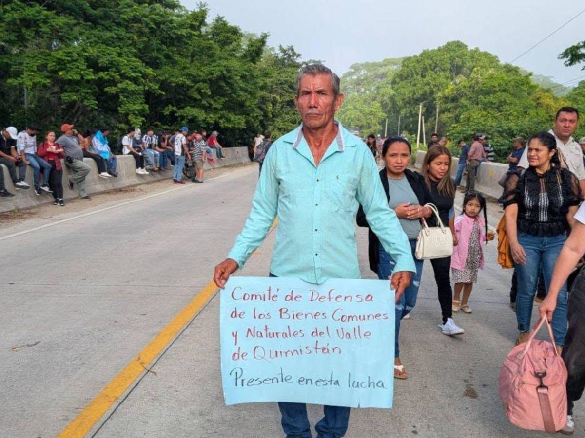 No a la represa El Tablón: pobladores de Quimistán bloquean la CA-4