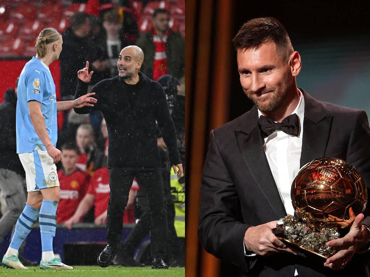 Guardiola y su mensaje a Haaland tras perder al Balón de Oro ante Messi