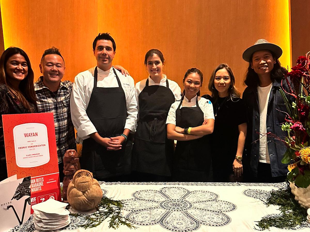 Chef Daniela Piaggio y Chef Cedric Vongerichten en el evento Wine &amp; Food Festival.