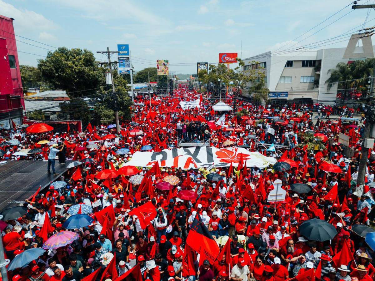Imágenes: militancia de Libre se hace sentir en San Pedro Sula
