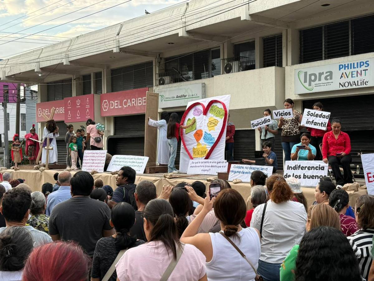 “Dios nos llama a servir”: fe, sacrificio y reflexión en el inicio del Viernes Santo en San Pedro Sula