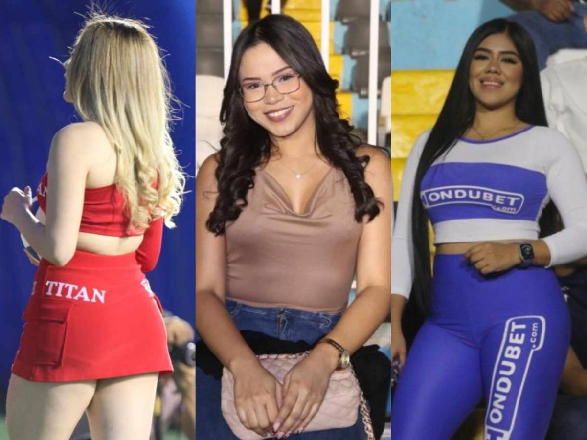 Bellas chicas adornan el Motagua vs Olimpia: ¿Laura Meza en el estadio?