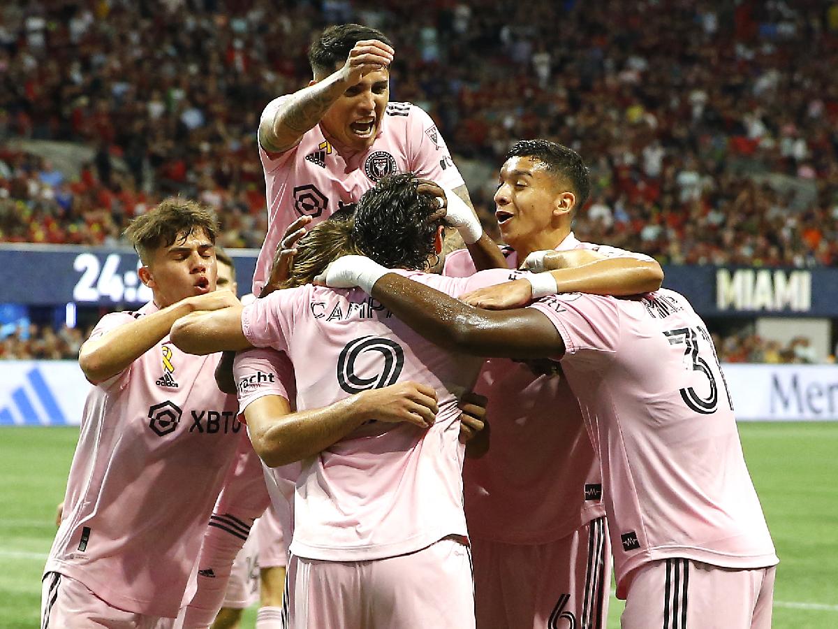 Leonardo Campana celebrando su gol con el Inter Miami ante el Atlanta United.