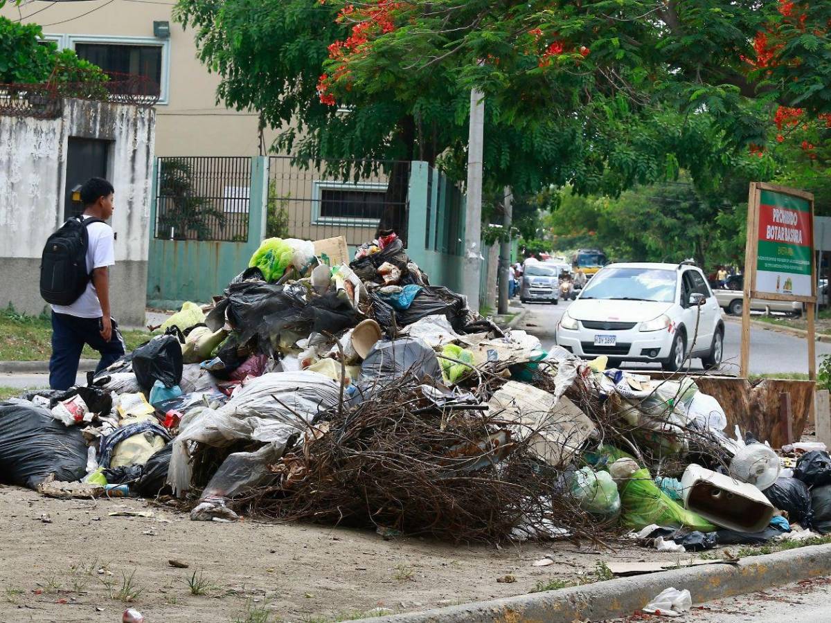 Basura “ahoga a San Pedro Sula, así lucen sus calles