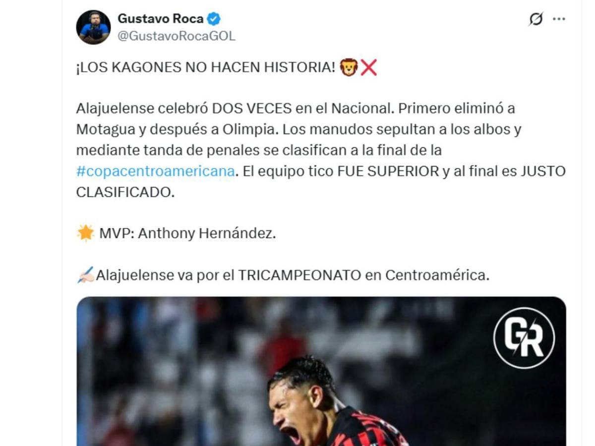 Alajuelense se burla cruelmente del Olimpia e indignación en Honduras