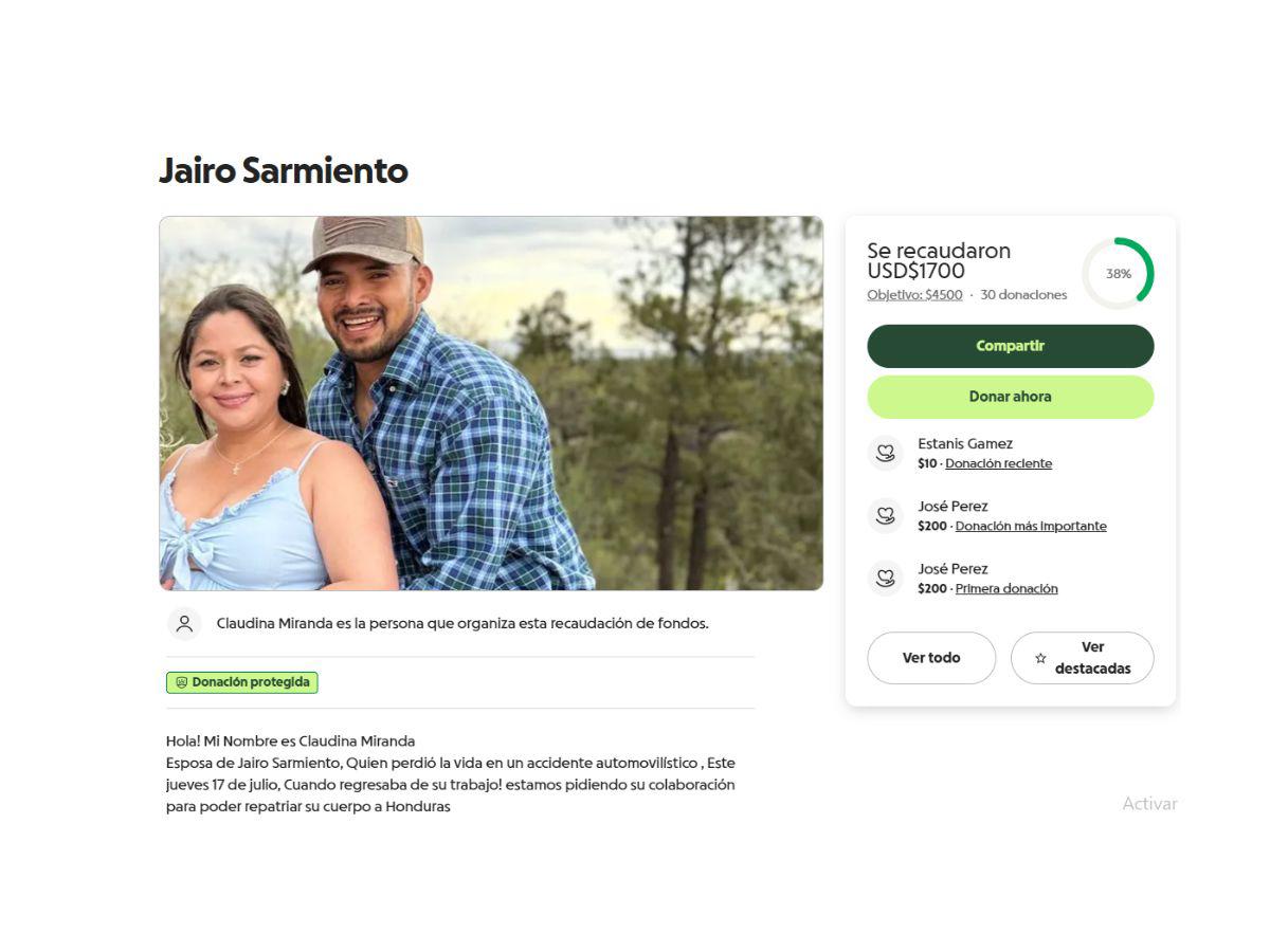 Hondureño muere tras accidente en Estados Unidos; venía de su trabajo