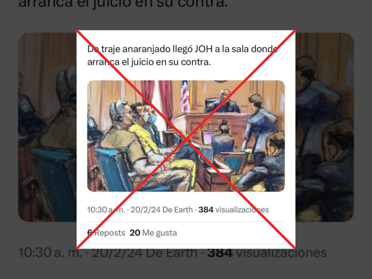 Captura de pantalla a una publicación de X realizada el 20 de febrero de 2024.