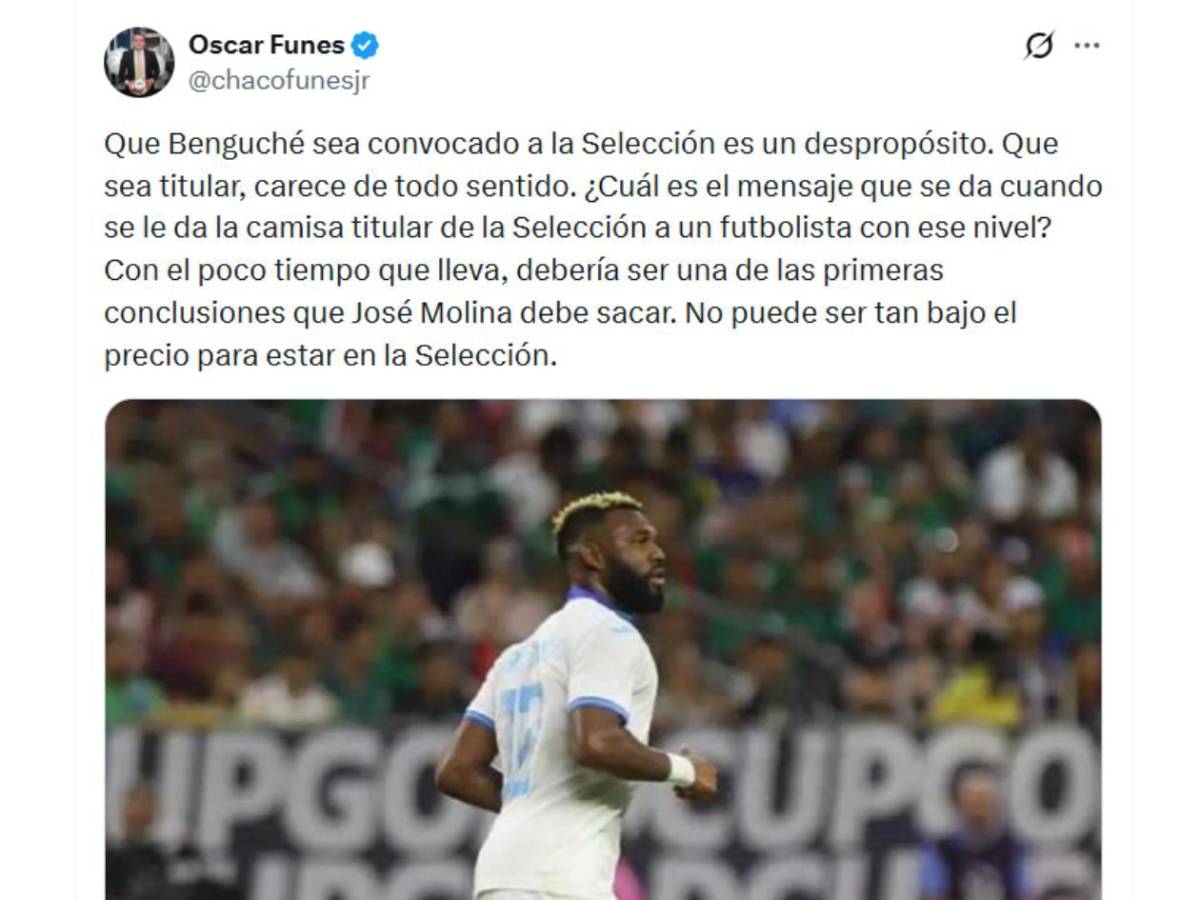 Futbolista de Liga Nacional señala al Búho Meléndez tras el Argentina - Honduras