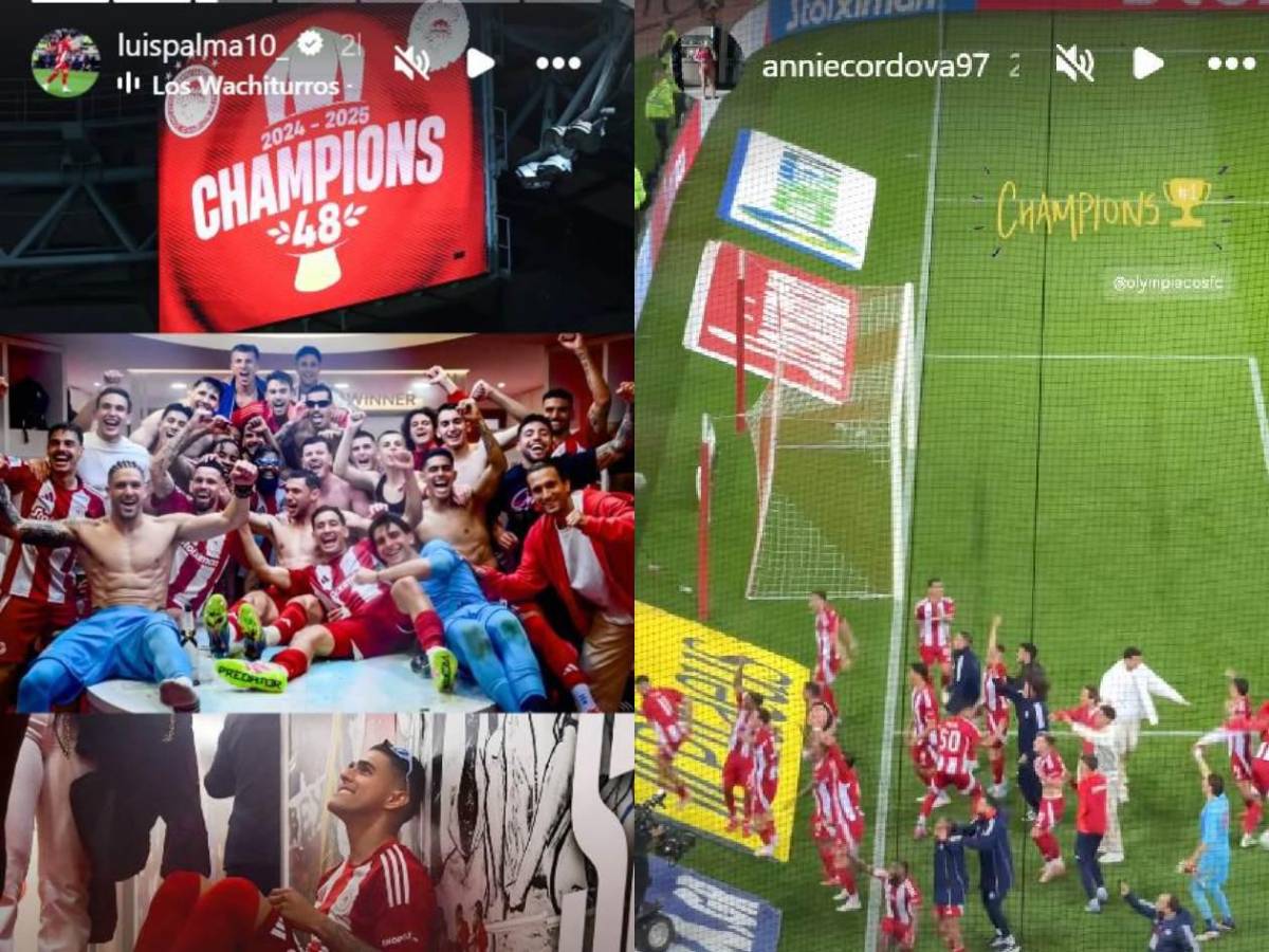 Luis Palma celebró con su esposa, locura del Olympiacos y así festejaron