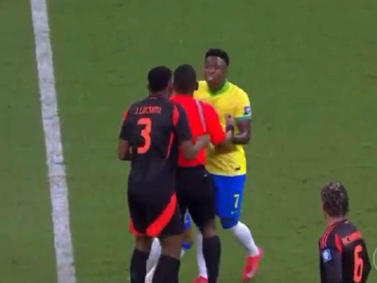 La razón de la bronca Raphinha-Vinicius y fuerte choque en el Brasil-Colombia